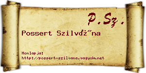 Possert Szilvána névjegykártya